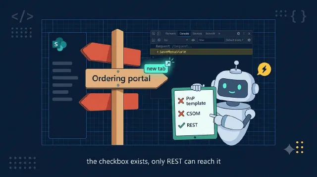 The Checkbox With No API: Opening SharePoint Navigation Links in a New Tab